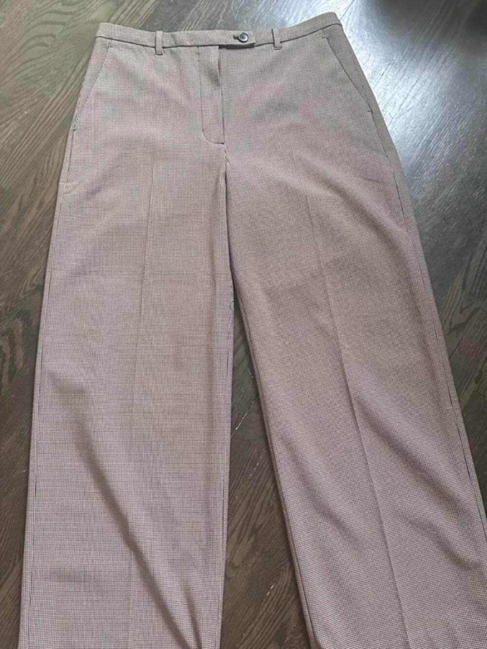 Aritzia Nottingdale Pant in brown and black houndstooth - Picture 6 of 6